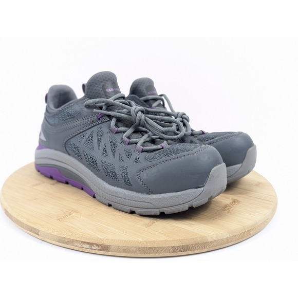 Red Wing Womens 7.5 B CoolTech Gray Steel Safety‎ Toe Vibram Work Sneaker Shoes - Picture 1 of 11